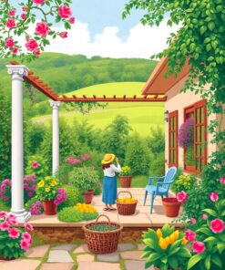 Lush Veranda Paint Numbers