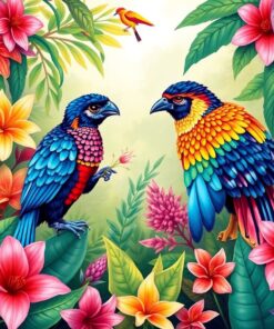 Tropical Flora Paint Numbers