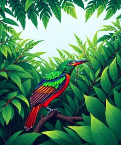 Tropical Ferns Paint Numbers