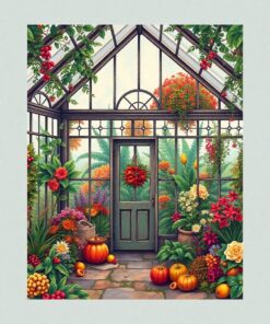 Botanical Glasshouse Paint Numbers