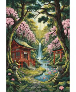 Forgotten Edo Forest Shrine Paint By Numbers