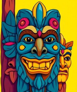 Polynesian Totems Paint Numbers