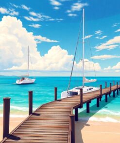 Forgotten Island Catamaran Pier Paint By Numbers