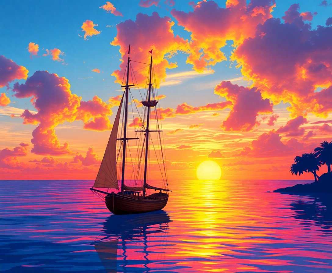 Island Schooner Paint Numbers Island Schooner Paint Numbers