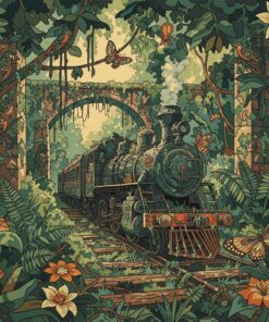 Forgotten Jungle Rail Line Paint By Numbers