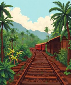 Jungle Railway Paint Numbers