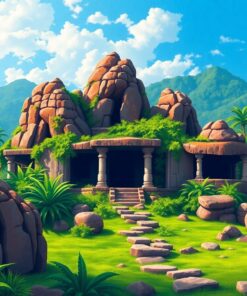 Forgotten Jungle Temple Stones Paint By Numbers