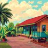Forgotten Tropic Rail Depot Paint By Numbers