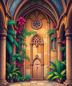 Cathedral Walls Paint Numbers