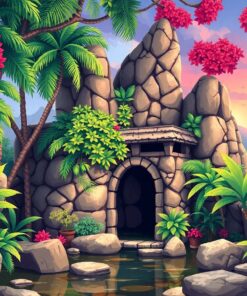Forgotten Tropical Stone Keep Paint By Numbers
