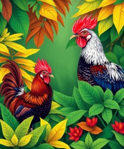 Tropical Ferns Paint Numbers