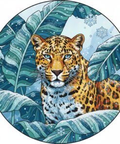 Frosted Banana Leaf Leopard Paint By Numbers