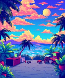 Tropical Skies Paint Numbers