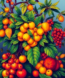 Tropical Fruits Paint Numbers