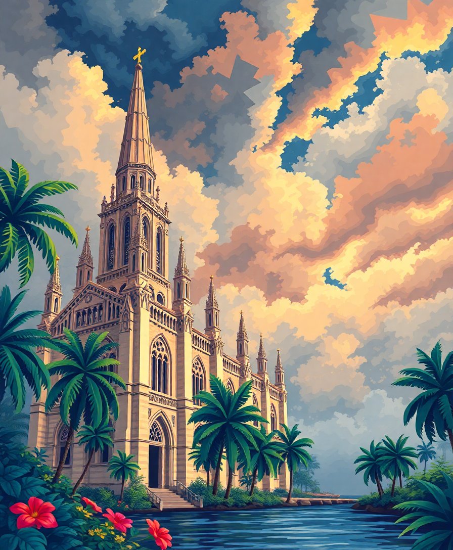 Cathedral Storm Paint Numbers Cathedral Storm Paint Numbers