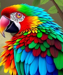 Gawain Tropical Macaw Encounter Paint By Numbers