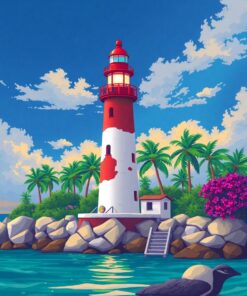 Tropical Beacons Paint Numbers