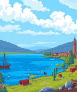 River Shadows Paint Numbers