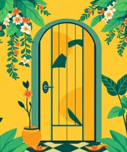 Botanical Door Paint Numbers