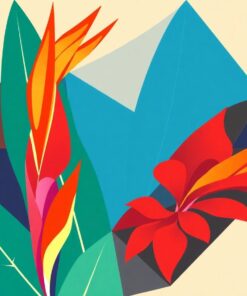 Geometric Retro Strelitzia Paint By Numbers