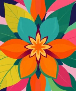 Petal Pattern Paint Numbers