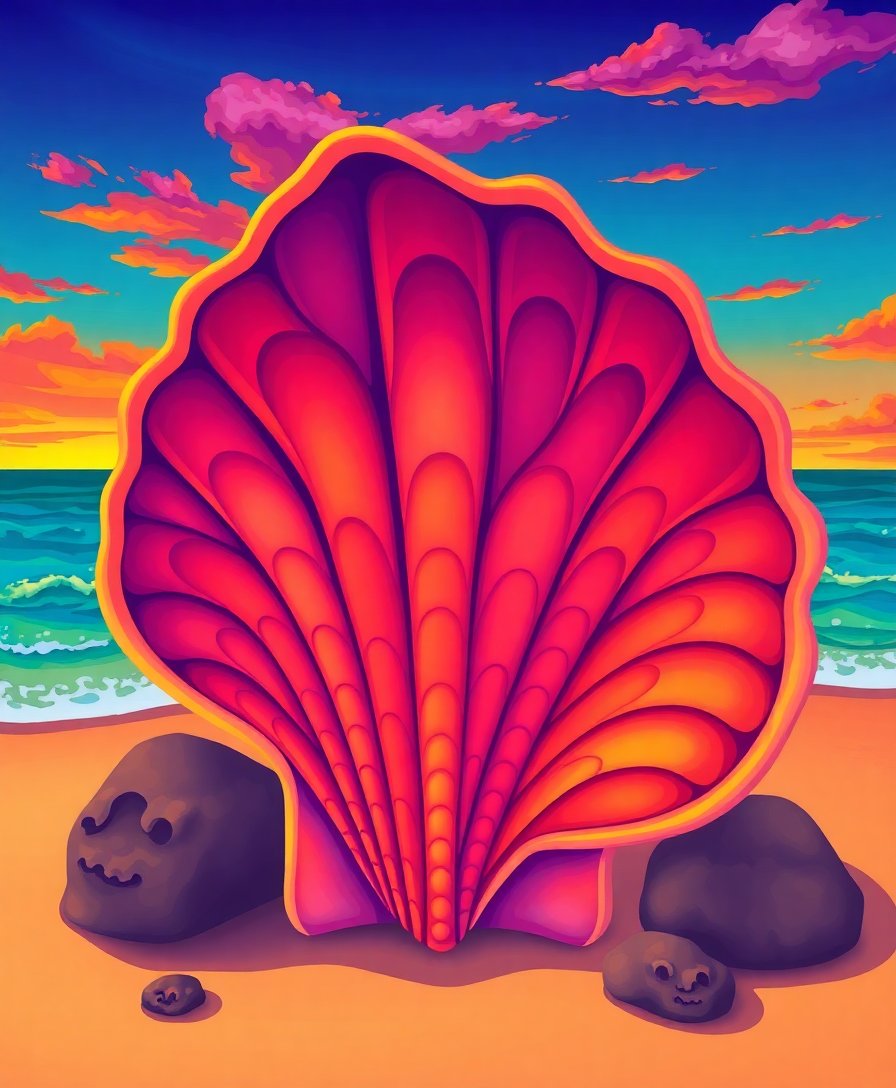 Sunset Shell Paint Numbers Sunset Shell Paint Numbers