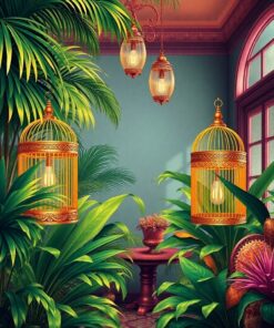 Amidst Palms Paint Numbers