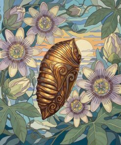 Gilded Pupa Faded Passionflower Paint By Numbers