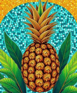 Pineapple Mosaic Paint Numbers