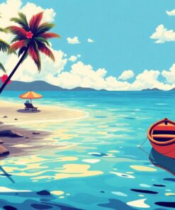 Glamour On Tropical Waters Paint By Numbers