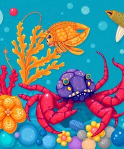 Gleaming Coastal Crustacean Treasures Paint By Numbers