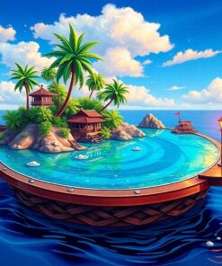 Gleaming Realistic Island Turntable Paint By Numbers