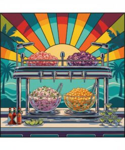 Gleaming Retro Ceviche Station Paint By Numbers