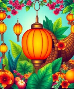 Lantern Spread Paint Numbers