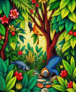 Jungle Mosaic Paint Numbers