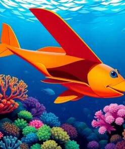 Gliding Over Coral Depths Paint By Numbers