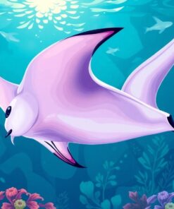 Gliding Tropical Ocean Mantas Paint By Numbers