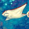 Gliding Vintage Ocean Ray Paint By Numbers