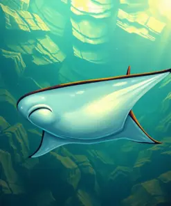 Gliding Vintage Ocean Ray Paint By Numbers