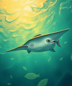 Gliding Vintage Ocean Ray paint by numbers