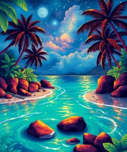 Night Shore Paint Numbers