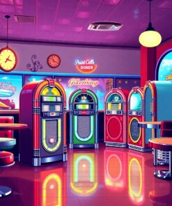 Diner Scene Paint Numbers