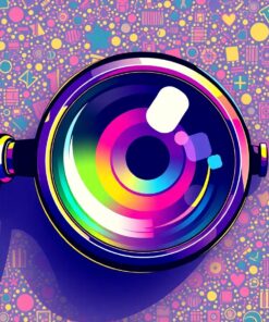 Glinting Retro Monocle Lens Paint By Numbers