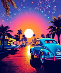 Palm Shadows Paint Numbers