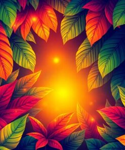 Tropical Leaves Paint Numbers