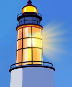 Lighthouse Glass Paint Numbers