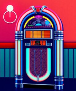 Blue Jukebox Paint Numbers