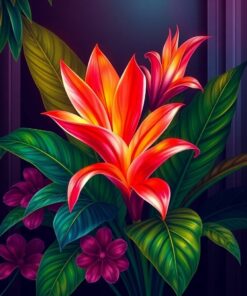 Tropical Bloom Paint Numbers