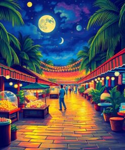 Bazaar Nights Paint Numbers