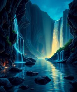 Waterfall Lagoon Paint Numbers